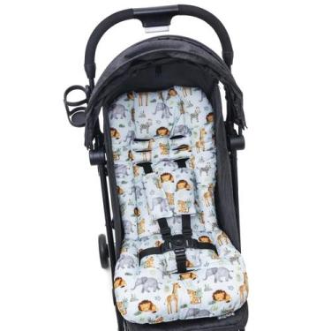 Imagem de Almofada Para Carrinho de Bebê Universal  - SAFARI N3 - CLICK TUDO