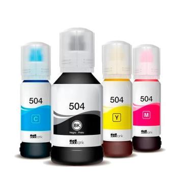 Imagem de Kit Refil de Tinta Compatível Epson L6161 T504120 CMYK - Toner Vale
