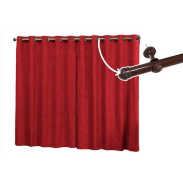 Imagem de Cortina 2 Metros Com Varão Incluso 2,80 x 1,70 Tecido Suede Prime - Ar