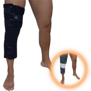 Imagem de Imobilizador Joelho Fixo Bilateral 50 Cm Preto Tamanho M/G - Ideal Pro