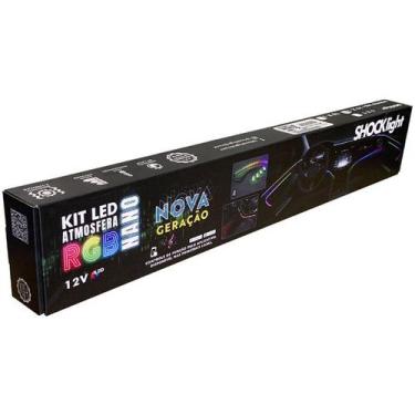 Imagem de Kit Led Atmosfera Nano Rgb Painel Neon 18x1 12v Shocklight