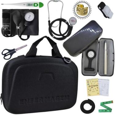Imagem de Kit Enfermagem Estagio Super Luxo Maleta Incoterm - Love Saúde, Lilás