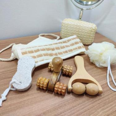 Imagem de Kit Banho Spa Bem Estar Relax Kit de Cuidados Pessoais Massagem-Esponj