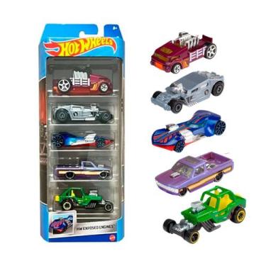 Imagem de Hot Wheels Cartela de Carrinhos com 5 Mattel - Escolha o Kit, Exposed 