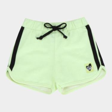 Imagem de Shorts Moletinho Infantil Pulla Bulla Listras Lateral Feminino
