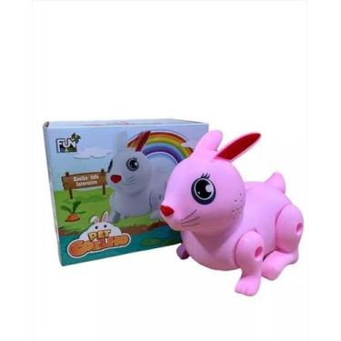 Imagem de Coelhinho Musical De Brinquedo Pula E Anda Com Luz Rosa - Fun Game - m