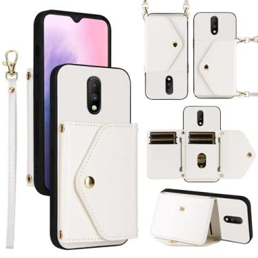 Imagem de Dswteny Capa carteira para OnePlus 7 6T com cordão de pulso alça de ombro suporte para cartão de crédito capa de celular para OnePlus6T A6013 OnePlus7 GM1900 One Plus6T 1+ Plus7 1 Plus 1plus T6