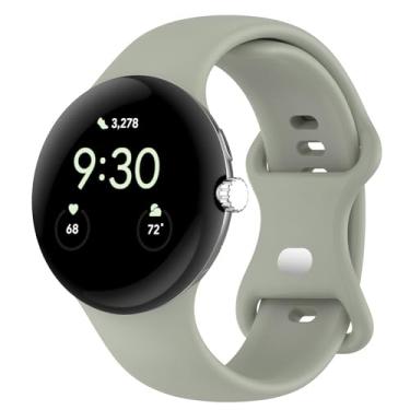 Imagem de Eiavike Pulseira compatível com Google Pixel Watch 3 de 41 mm/Pixel Watch 2/1, de silicone macio, pulseira de substituição para relógio inteligente Google Pixel Watch acessórios