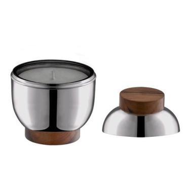 Imagem de Porta Velas Volupté Grafite com Madeira - St James