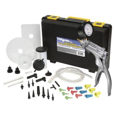 Imagem de Mityvac MV8500 Silverline Elite Kit de teste automotivo oferece vácuo e pressão para realizar diagnósticos de desempenho do motor, sangramento de freio, transferência de fluidos, evacuação, trabalhos de reparo de para-brisa