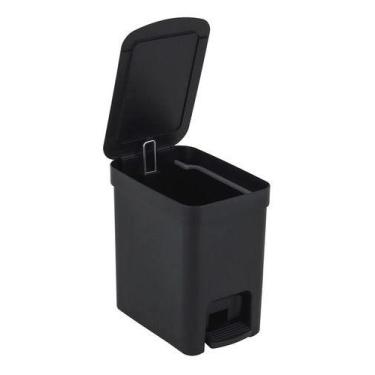 Imagem de Lixeira De Banheiro - Delicada E Prática - Preto - 6 Litros - OU, Pret