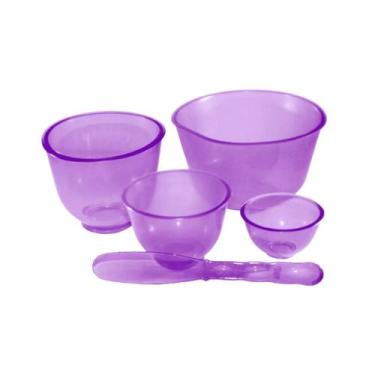 Imagem de Kit De Cubetas E Espátula Para Tintura Santa Clara, Lilas