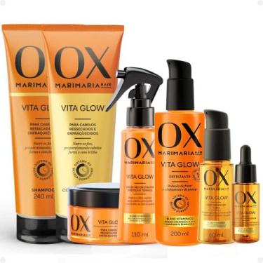 Imagem de Kit Ox Mari Maria Hair Vita Glow: Shampoo, Condicionador, Máscara, Sér