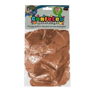 Imagem de Confete Coração Metalizado 25g - Rose Gold Dupla Face - Rizzo Balões -