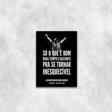 Imagem de Quadro Frase Chorão 24x18cm - Quadros On-line, Madeira branca