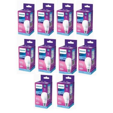 Imagem de Kit 10 Lâmpada Led Bulbo 16w Eq100w Philips 6500k 1527l