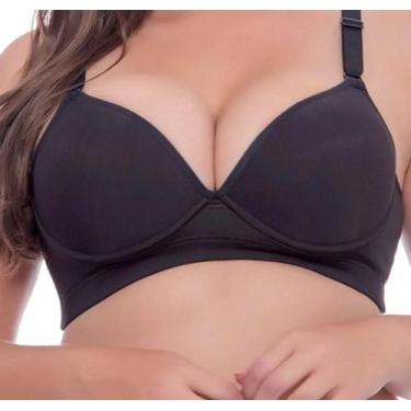 Imagem de Sutiã Alça Larga Bojo Aro Reforçado Plus Size Corpo Nú 505 PRETO 50