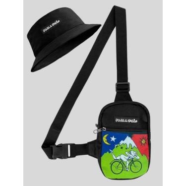Imagem de Shoulder Bag Masculina Mini Bolsa Necessaire + Chapeu Bucket Baki - MP