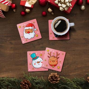 Imagem de Jogo de Porta Copos Natal - 4 peças - Yaay