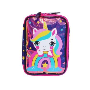 Imagem de Estojo Box Rabisk Teen Unicórnio RKU5005E Cor: Azul