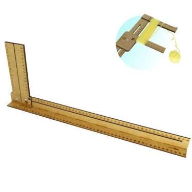 Imagem de Régua Gabarito Regulável Cabelo De Boneca 06 A 50cm - Mdf - Levolpe