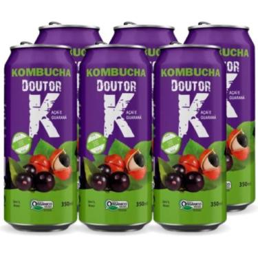 Imagem de Kit Com 06 - Kombucha Orgânica Sabor Açaí e Guaraná 350ml DRK - Kombuc