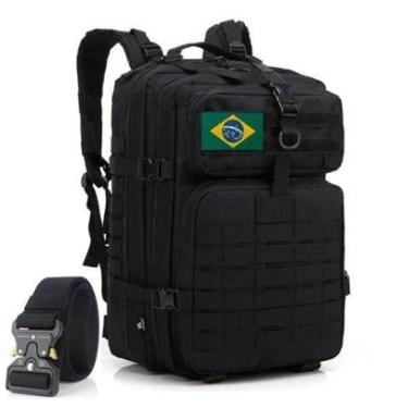 Imagem de Mochila 50L Com Cinto Tático Trilha Trakking Camping Bolsa Militar-Unissex