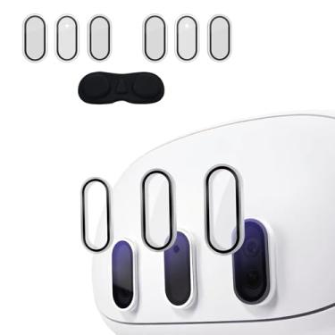 Imagem de Lens Protector for Quest 3 Accessories, Camera Lens Cover for Oculus Meta Quest3, 9H Hardneww Tempered Glass Film, Alloy Frame, Anti-Scratch, High Definition (2 Packs, Silver)