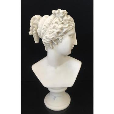 Imagem de Busto Decorativo 31cm Poliresina Branca Deusa Formosa - LUXdécor casa 