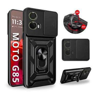 Imagem de Capa Capinha Armor Anti Choque Militar Ring Luxo Para Moto G85 - Prote
