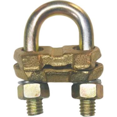 Imagem de Grampo Conector Gtdu Terra Aterramento Duplo Tipo U para Haste de 1/2 