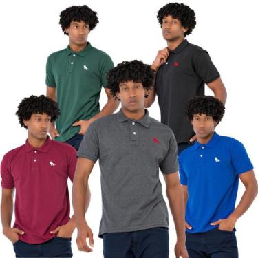 Imagem de Kit 5 Camisas Polo original Estilo Rei Escolha Suas Cores, Kit 4, Chum