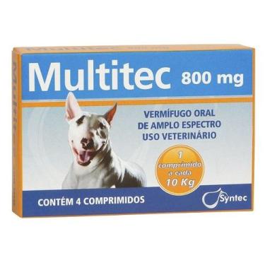 Imagem de Vermífugo Multitec 800mg comprimido para 10kg  - Syntec