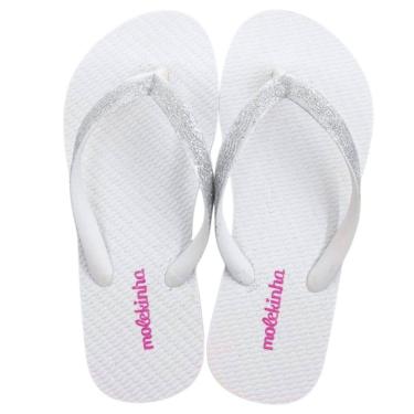 Imagem de Chinelo Dedo Infantil Menina Casual Dia a Dia Escola Passeio Praia com Glitter Molekinha 2364.400