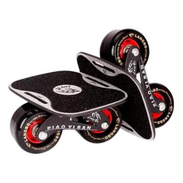 Imagem de YIJU Placa de patins de deriva de estrada de rolo portátil, resistente, profissional, placa de deriva de skate dividida para meninos meninas adultos, Roda de Placa de Alumínio