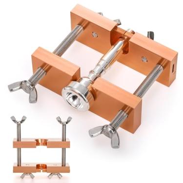 Imagem de Noamus Ferramenta extrator de bocal de trompete, removedor profissional de bocal em ouro rosa, ferramentas de reparo de buzina de trombone de alumínio ajustável para instrumento de sopro barítono