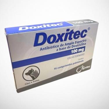 Imagem de Doxitec 100mg 16 Comprimidos Antibiótico para Cachorro Gato Pet Original Syntec Doença do Carrapato
