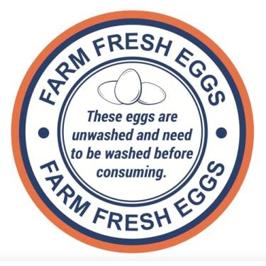 Imagem de Adesivos redondos de 5 cm, 300 peças, ovos frescos, ovos não lavados, embalagem do mercado de fazenda, produtos agrícolas, ovos frescos