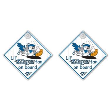 Imagem de Placas MLB Toronto Blue Jays Lil Fan on Board, pacote com 2