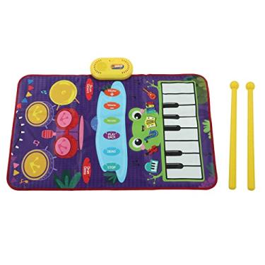 Imagem de Tapete de Música Infantil, Cobertor de Dança de Tambores de Jazz, Teclados de Piano, Tapete de Toque para Brinquedo de Aprendizagem de Música, o Melhor Tapete de Jogo Musical