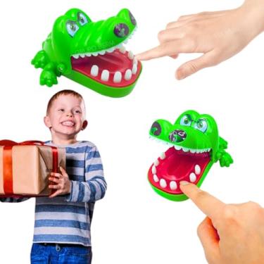 Imagem de Kit 2 Crocodilo Morde Dedo Brinquedo Presente criança volta as aulas Jogos infantil diaticos educativos pedagogicos infantis