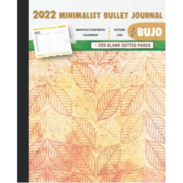 Imagem de 2022 Minimalist Bullet Journal/BUJO with Watercolor Paint Fall Brilliance and Tree Leaves Cover: Basic Bujo | Classic Bullet Journal Help You ... And Dotted Pages | 240 Pages | 7.5 * 9.25