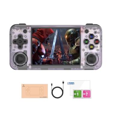 Imagem de RG35XX H, Retro Handheld Gaming Console, Support HDMI TV Out, 5G WiFi Bluetooth 4.2 , Dual Sticks, 3.5-Inch IPS Horizontal Screen, Make Retro Game Experience Better (64G Transparent Purple)