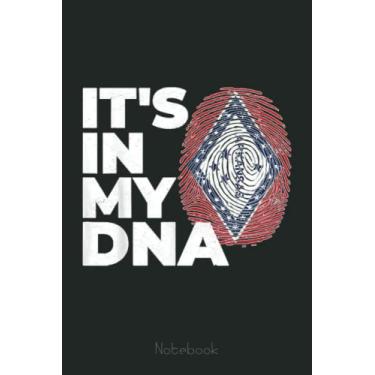 Imagem de Patriotism Flag Pride Patriot It's in my DNA Arkansas Notebook: US Memorial Day, Journal 6 x 9, 110 Page Blank Lined Paperback Journal/Notebook Gift For Family Friends