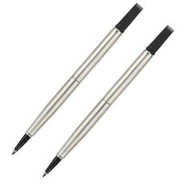 Imagem de Carga p/Caneta Padrão Parker Rollerball Genérica Preta M (Pacote com 02)