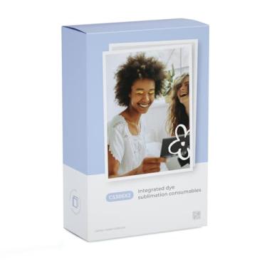 Imagem de Cartucho de papel fotográfico multifuncional de 5 x 7 cm e fita colorida com 10 folhas de papel fotográfico, pacote com 2 para mini impressora fotográfica HPRT CP2100