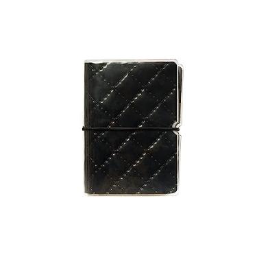 Imagem de Carteira feminina para cartões de crédito, lealidade, porta-cupons, miniorganizador de álbum de fotos, Quadrado em relevo preto, one size