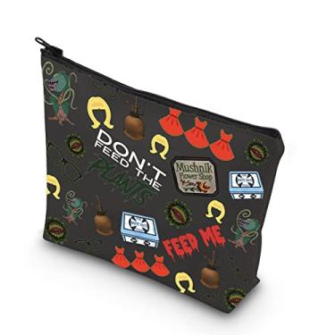 Imagem de TSOTMO Presente inspirado em filmes de terror para amantes de filmes assustadores, bolsa de maquiagem com zíper, presente para fãs de filmes de terror, Bege, Of Horrors