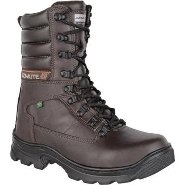 Imagem de Bota Coturno Motociclista Militar Azimute Swat, Marrom, 43
