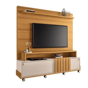 Imagem de Estante Painel Para Tv 65 Polegadas Petros 180x180-Cinamomo-Off White-